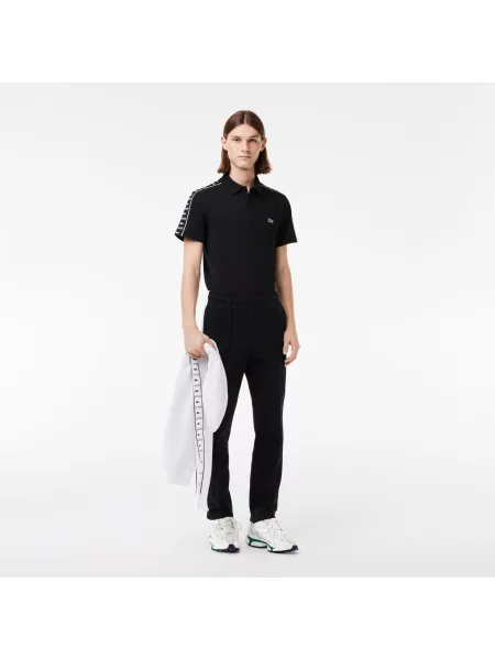 Lacoste Polo O Regularnym Kroju Z Nadrukiem czarny