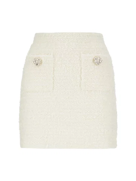 Mała mały spódnica mini Self-portrait beżowa