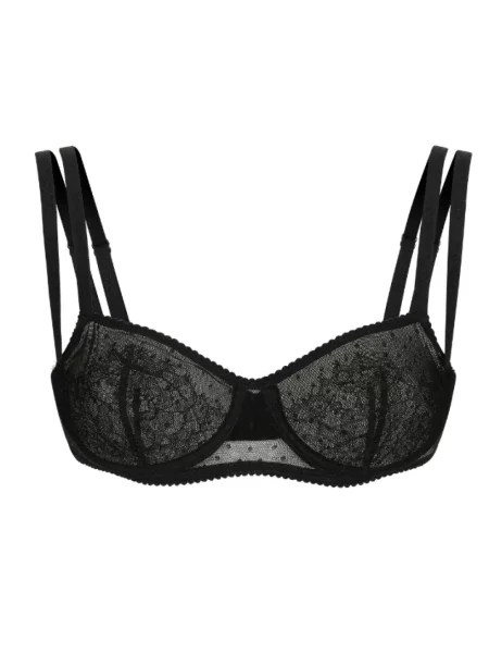 Biustonosz Dolce And Gabbana tiulowy czarny