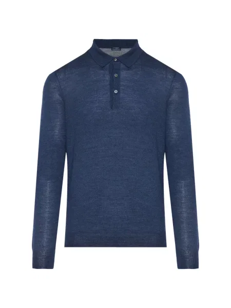 Lung tricou polo Barba albastru