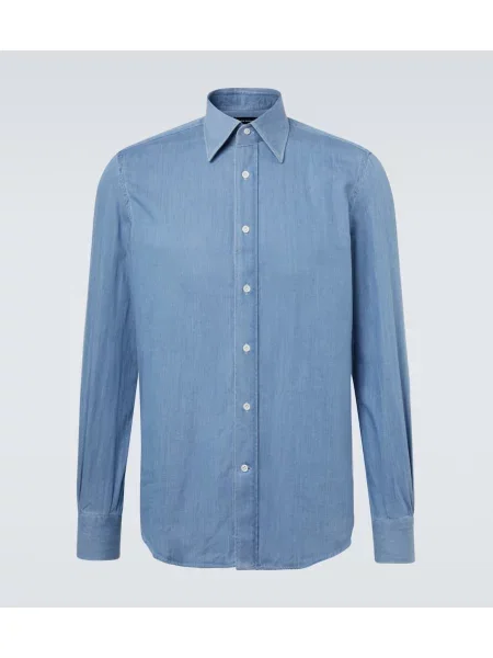 Риза Thom Sweeney синьо