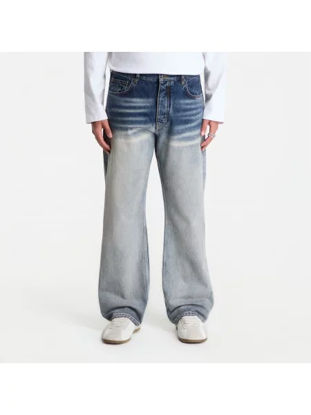 Blugi Off-White Half Arrow Slim Relax Jeans Ombre Bleach Blue 31 alb