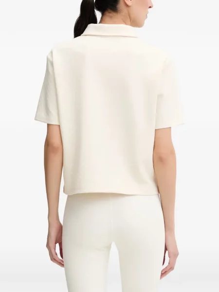 Tricou polo Guess cu autograf alb