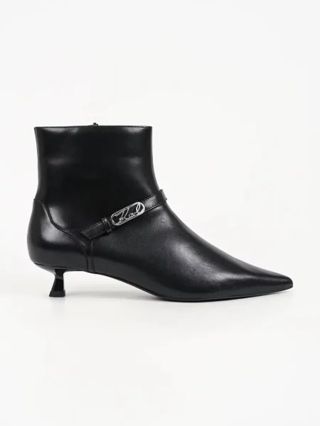 Karl Lagerfeld De piele botine cu Pasha negru