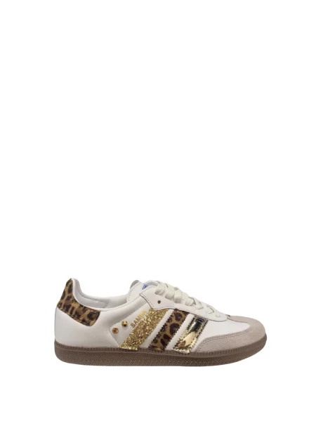 Wielobarwność sneakersy Adidas Samba skórzane białe