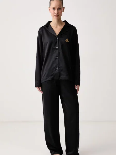 Lauren Ralph Lauren dvoudílné pyžamo černé