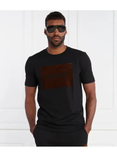 HUGO Tricou Dulive negru