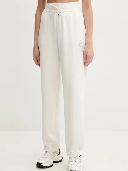 Armani Exchange spodnie dresowe beżowe