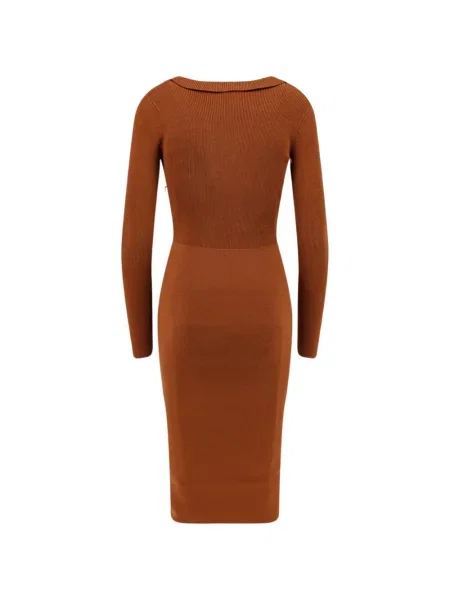 Rochie midi Elisabetta Franchi tricotate maro