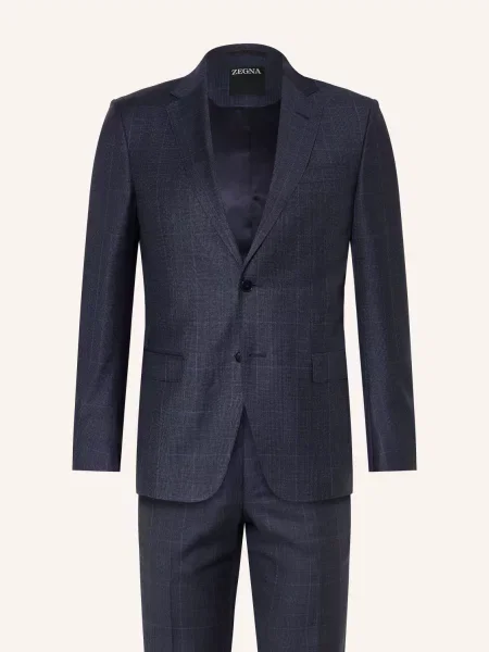 Zegna Oblek Drop 7 Slim Fit tmavě modrá