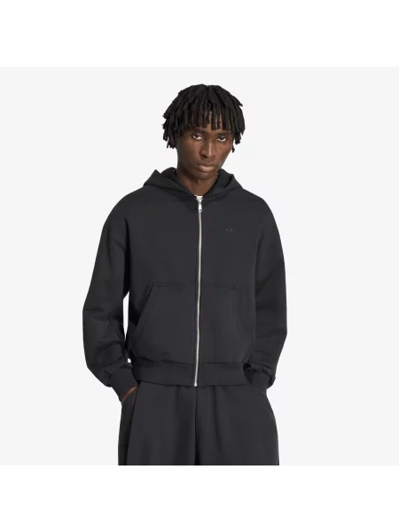 Decupat hanorac cu fermoar Adidas Originals negru
