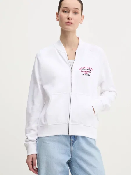 Guess Jeans bluza z aplikacją biały