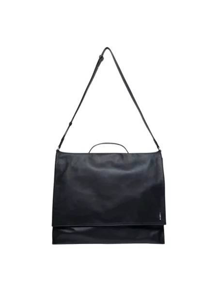 Torba Jil Sander skórzana czarna