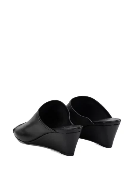 Sandale Aeyde din piele cu pană negru