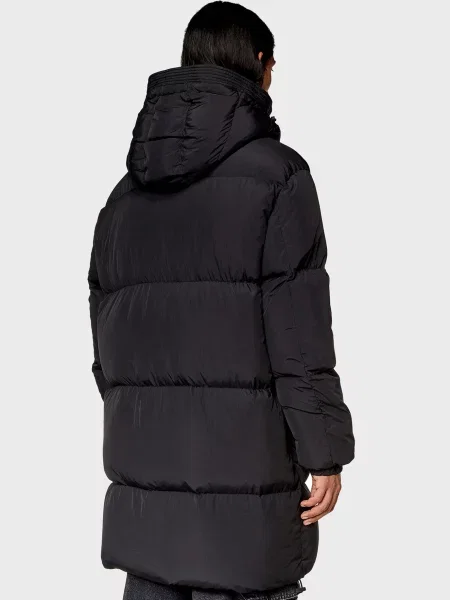Длинный пуховик Diesel черный