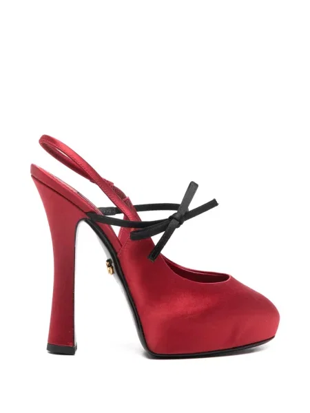 Pantofi cu toc Dolce & Gabbana cu funde slingback roșu