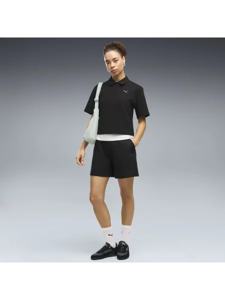 PUMA szorty Essentials Elevated z wysokim stanem o rozszerzanym kroju Akcesoria S czarny