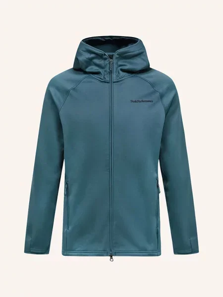 Peak Performance Bunda Midlayer Hood černošedá