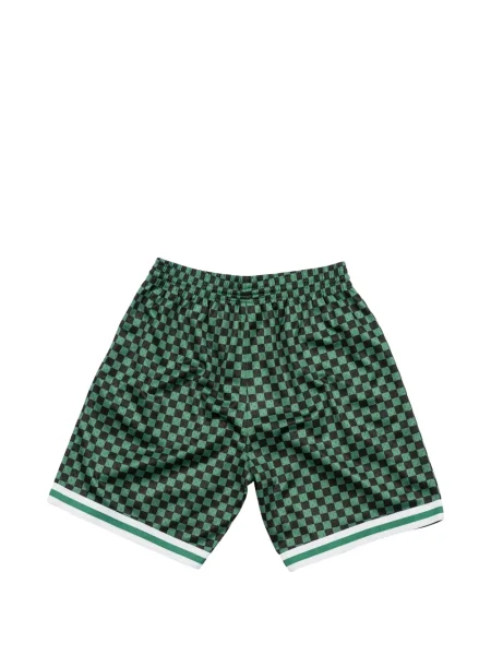 Pantaloni scurți Mitchell & Ness în carouri verde