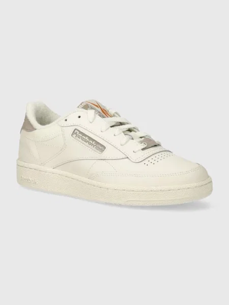Кожени маратонки Reebok Classic Club C 85 бежово