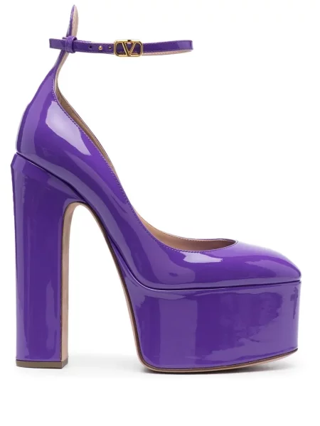 Pantofi cu toc Valentino Garavani cu platformă violet