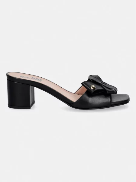 Love Moschino šľapky na dámske kožené čierna