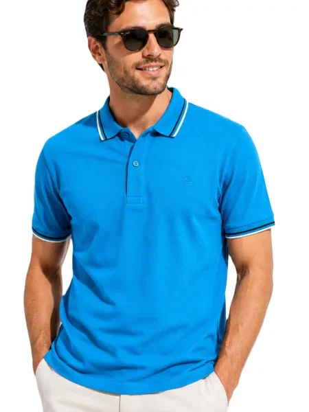 Tricou polo Lotto albastru