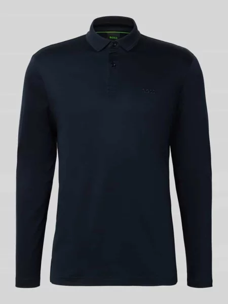 Koszulka polo o kroju regular fit z czystej bawełny model ‘PIROL’ Boss Green granatowa