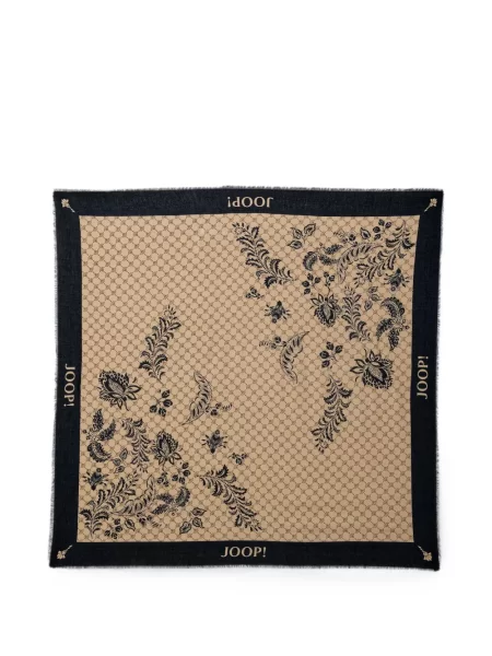 Fular Joop! cu franjuri cu model floral