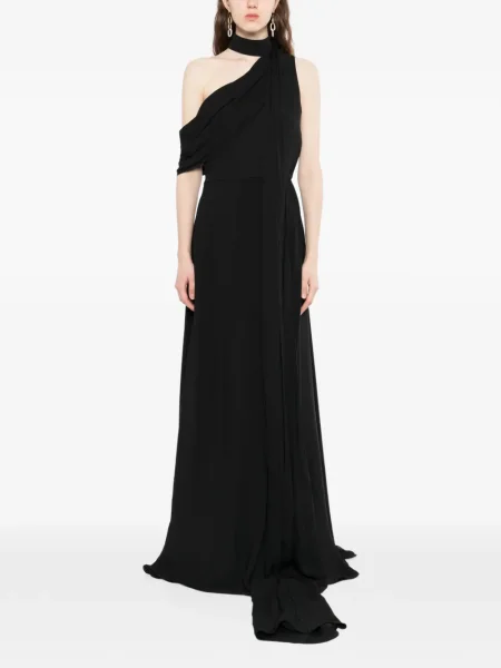 Maxi rochie maxi Elie Saab de mătase de costum negru
