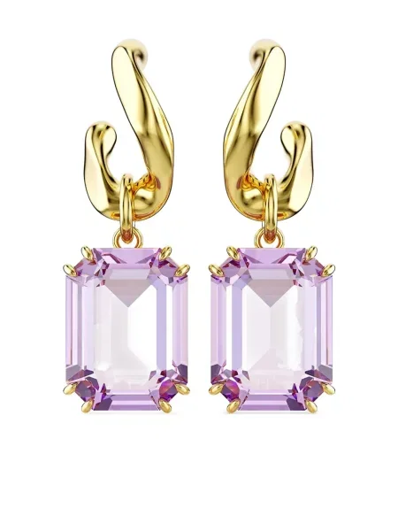 Cercei Swarovski auriu
