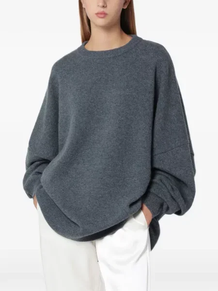 Pulover Extreme Cashmere din cașmir cu decolteu rotund gri
