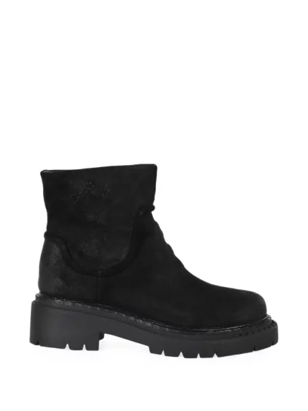 Cizme scurte Ash cu broderie negru