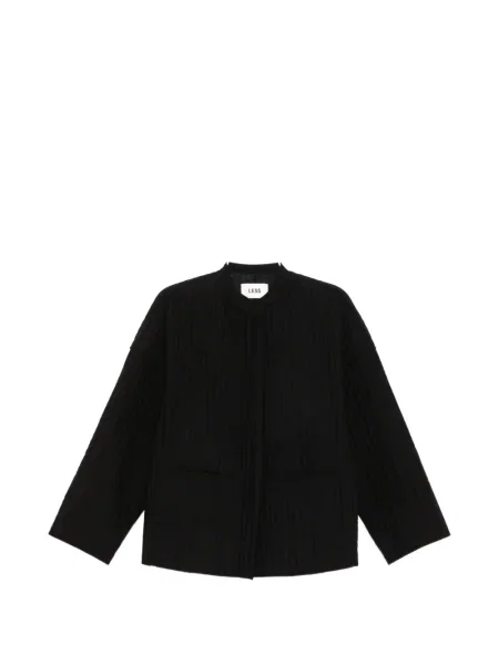 Geacă Less de mătase negru