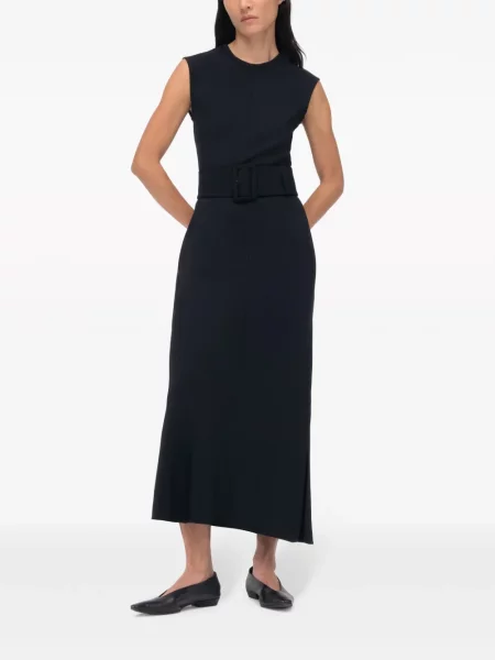 Cu centură rochie midi Another Tomorrow negru