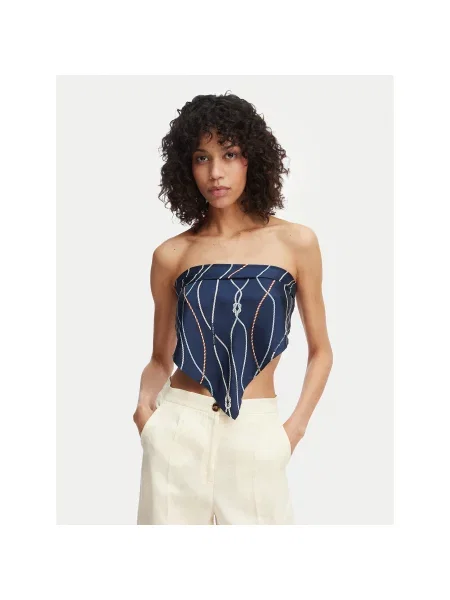 TOMMY HILFIGER Šatka NAUTICAL nebielená námornícka / homárová modrá