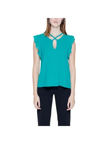 Bluză Rinascimento fără mâneci negru