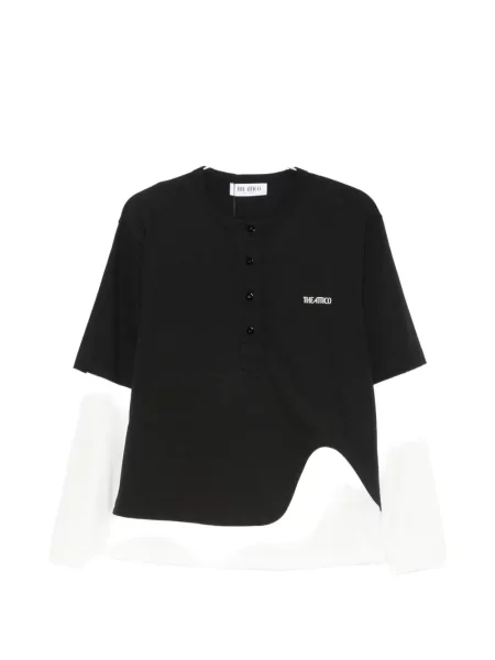 Tricou The Attico asimetric negru