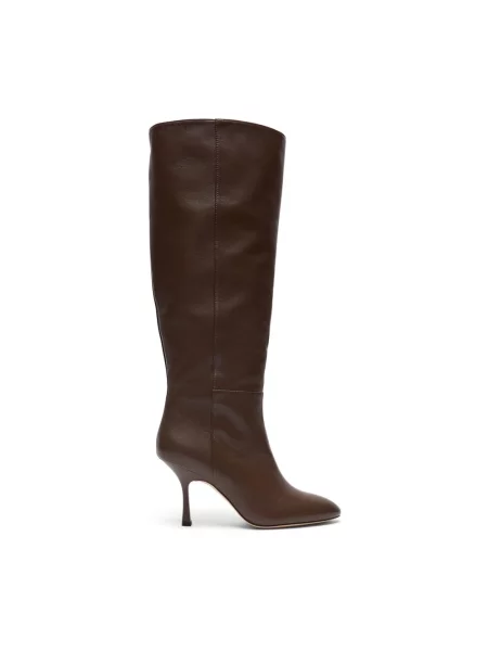 Botki Stuart Weitzman skórzane brązowe