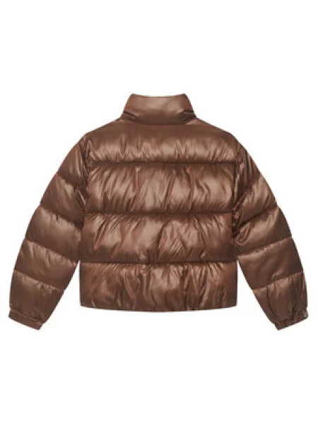 Calvin Klein Jeans Átmeneti kabát Minime Shiny Short Puffer barna