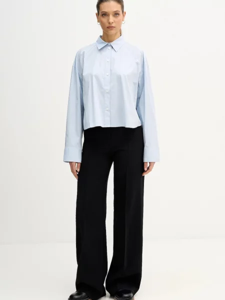 Calvin Klein Jeans koszula relaxed z kołnierzykiem klasycznym niebieski