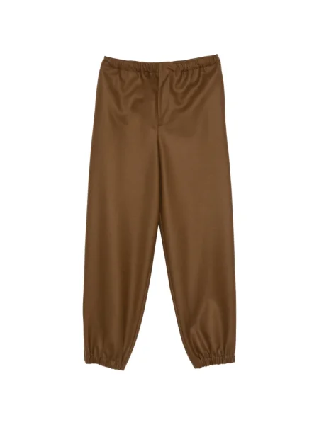 Pantaloni Jil Sander de lână maro