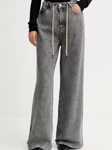 MUNTHE blugi wide leg pentru femei OBEY gri