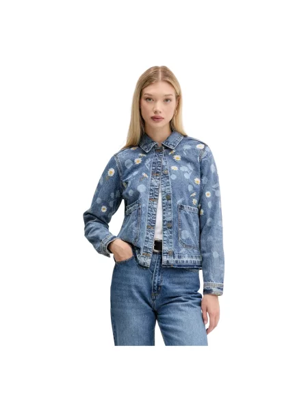 Kurtka jeansowa Desigual niebieska
