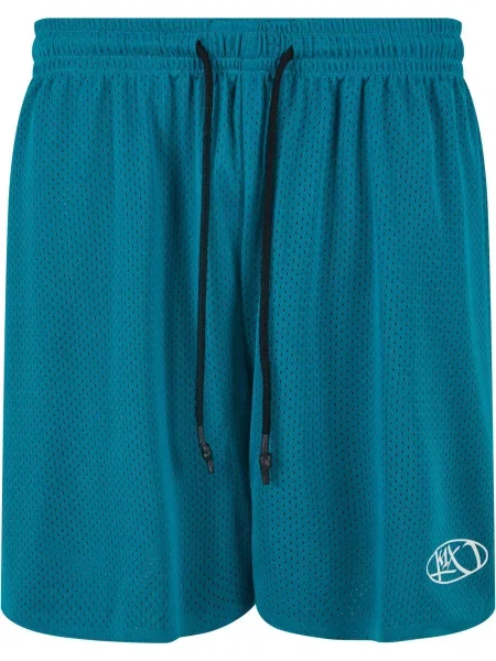 Pantaloni albastru ultramarin / verde petrol / roz negru