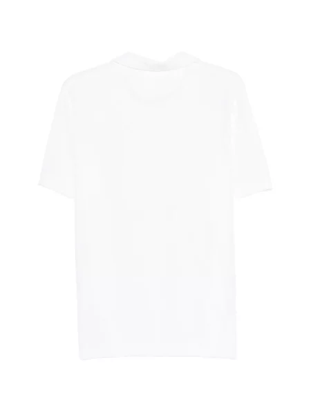 Tricou Mc2 Saint Barth cu decolteu în V scurt alb