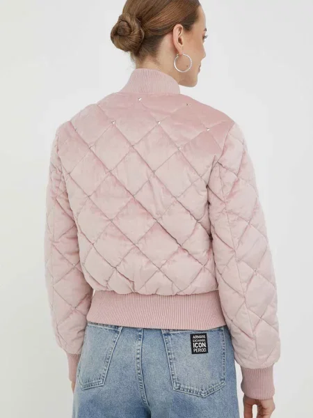 Бомбер Guess розовый
