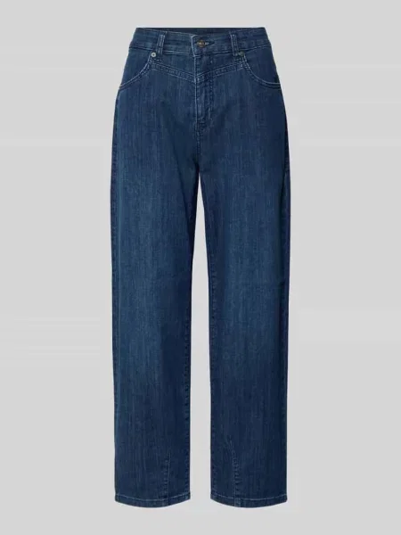 Jeansy o kroju barrel fit z Wpuszczane Model BOBBIE' Mac niebieskie