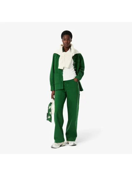 Lacoste Kadın Slim Fit Beyaz Polo biała