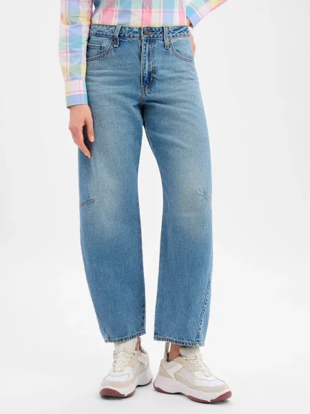 Levi's Dżinsy Baggy Dad Barrel Kobiety jednolity niebieski